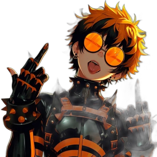 mask, weapon, jacket, robot, concept art, comic book art, pixel art, anime transparent PNG cut-out