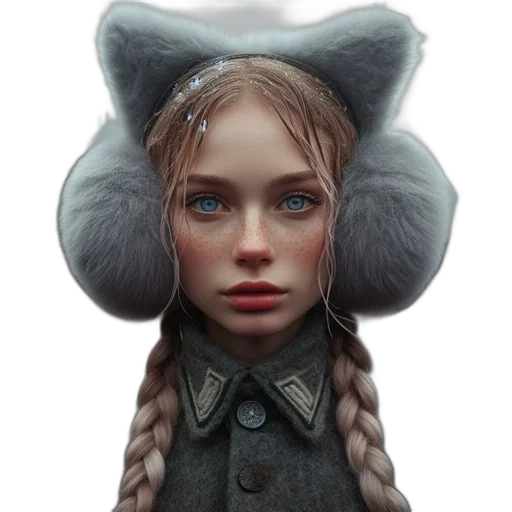 hat, creature, face, crown, fantasy art, concept art, photorealistic, 3d render transparent PNG cut-out