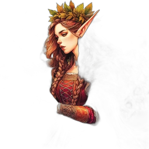 crown, dress, dragon, staff, fantasy art, concept art, pixel art, photorealistic transparent PNG cut-out