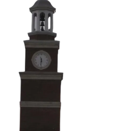 building, furniture, 3d render, photorealistic, concept art, tall, brick, clock transparent PNG cut-out