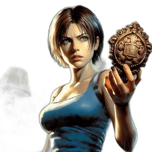 concept art, comic book art, photorealistic, fantasy art, young, woman, short, brown transparent PNG cut-out