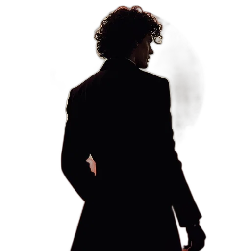 jacket, dress, staff, creature, concept art, photorealistic, dark, monochrome transparent PNG cut-out