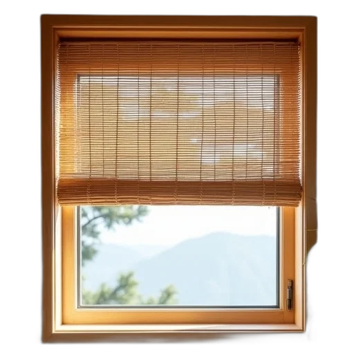 furniture, 3d render, bamboo, window transparent PNG cut-out