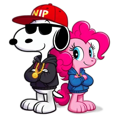 staff, jacket, cartoon, vaporwave, concept art, anime, two, charactersâ transparent PNG cut-out