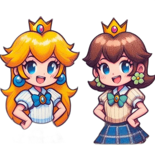 crown, dress, pixel art, concept art, anime, watercolor, monochrome, blue transparent PNG cut-out