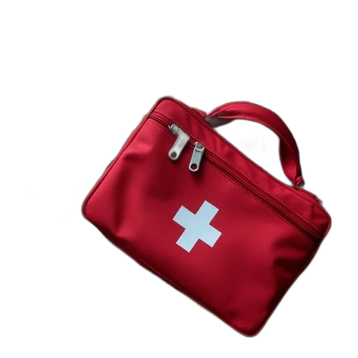 3d render, red, first, aid transparent PNG cut-out