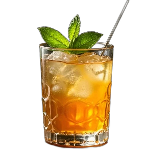 food, photorealistic, 3d render, amar, rum, basil, garnish, ginger transparent PNG cut-out