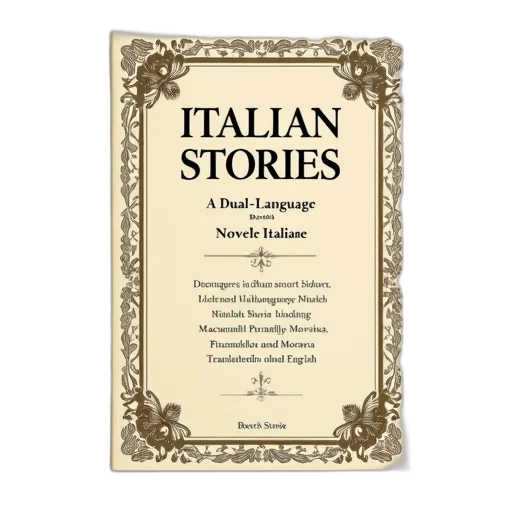cover, book, titled, italian, stories, dual-language, novelle, italiane transparent PNG cut-out