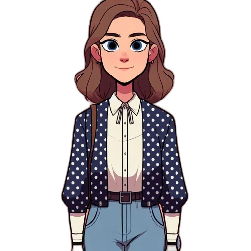 jacket, dress, staff, hair, cartoon, pixel art, anime, concept art transparent PNG cut-out