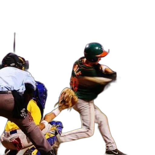 baseball, player, swings, ball, beautiful, pink, sunset, background transparent PNG cut-out