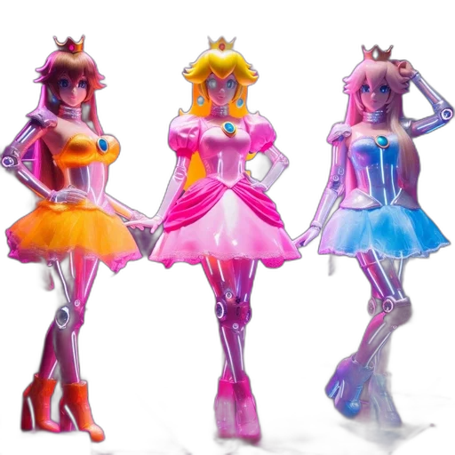 crown, dress, concept art, 3d render, fantasy art, anime, pastel, colorful transparent PNG cut-out