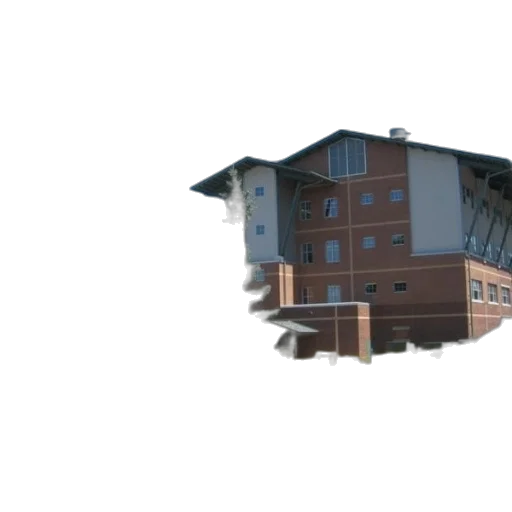 building, umbrella, face, robot, 3d render, photorealistic, concept art, large transparent PNG cut-out