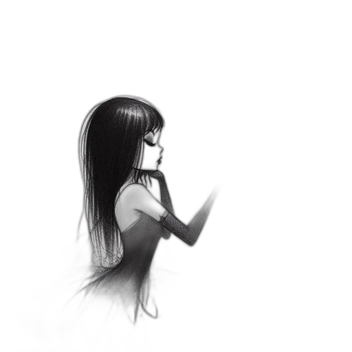 dress, face, hair, staff, concept art, fantasy art, comic book art, anime transparent PNG cut-out