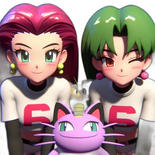 3d render, vaporwave, concept art, anime, outer space, two, animated, female transparent PNG cut-out