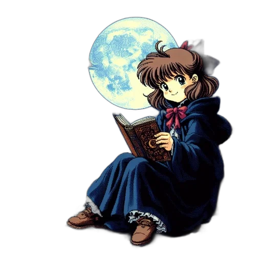 jacket, staff, anime, pixel art, vaporwave, fantasy art, night, outer space transparent PNG cut-out