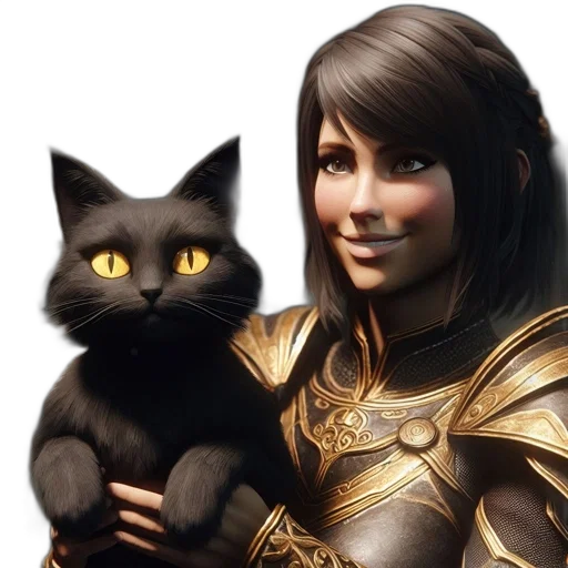 animal, staff, fantasy art, concept art, photorealistic, comic book art, golden, woman transparent PNG cut-out