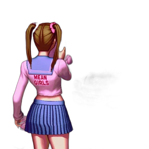 jacket, dress, staff, robot, concept art, 3d render, pixel art, vaporwave transparent PNG cut-out