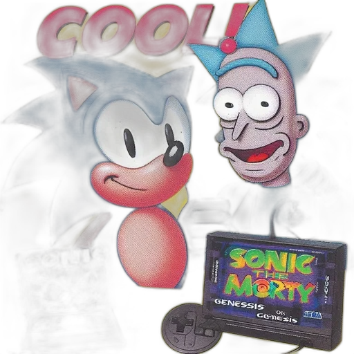 mask, creature, vaporwave, 3d render, concept art, advertisement, sonic, hedgehog transparent PNG cut-out