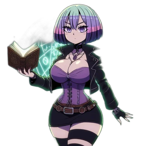 weapon, staff, dress, robot, anime, fantasy art, concept art, cyberpunk transparent PNG cut-out