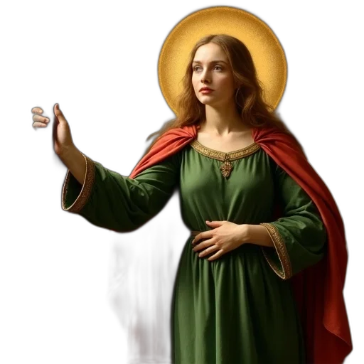 staff, photorealistic, oil painting, concept art, pixel art, renaissance-style, painting, woman transparent PNG cut-out