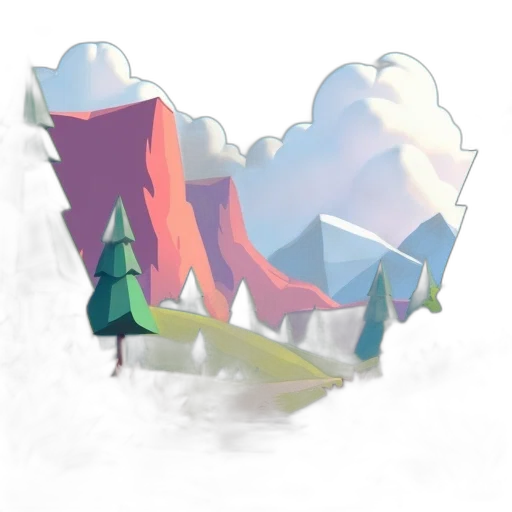 umbrella, hat, jacket, crown, concept art, 3d render, pixel art, watercolor transparent PNG cut-out