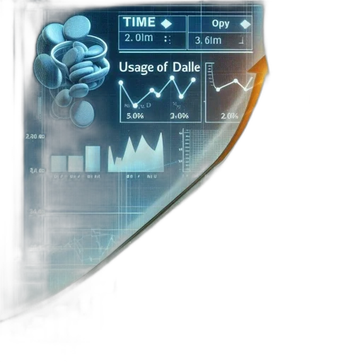 3d render, blue, graphic, displaying, percentage, usage, dalle, 2-month transparent PNG cut-out