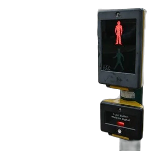 robot, pedestrian, crossing, signal, red, figure, indicating, not transparent PNG cut-out