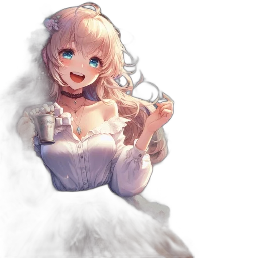 dress, face, dragon, staff, anime, concept art, fantasy art, pixel art transparent PNG cut-out