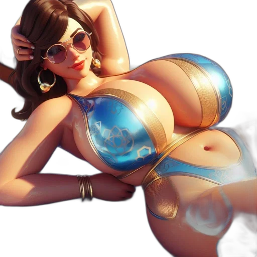jewelry, concept art, fantasy art, photorealistic, 3d render, beach, blue, animated transparent PNG cut-out