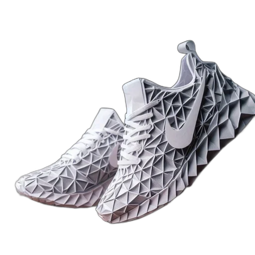 shoes, 3d render, photorealistic, monochrome, image, displays, pair, white transparent PNG cut-out