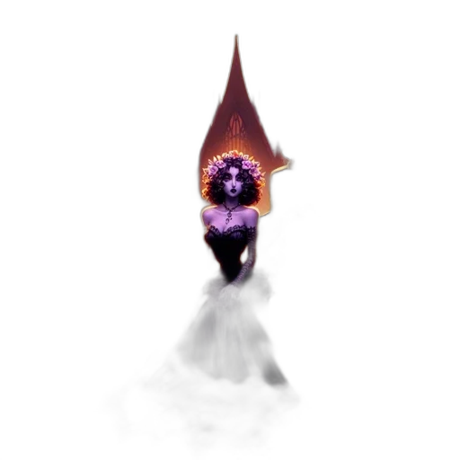 flower, crown, hat, creature, concept art, fantasy art, pixel art, 3d render transparent PNG cut-out