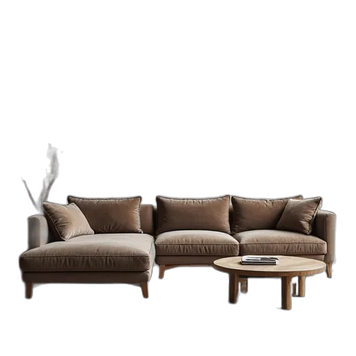 furniture, 3d render, photorealistic, earth tones, sofas, couches, sofaes transparent PNG cut-out