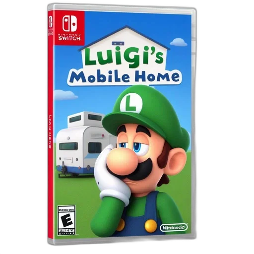 concept art, 3d render, game, cover, luigi, mobile, home, nintendo transparent PNG cut-out