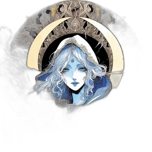 crown, jewelry, staff, fantasy art, concept art, comic book art, pixel art, blue transparent PNG cut-out