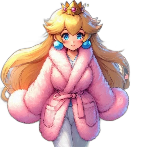 crown, dress, jacket, staff, pixel art, concept art, fantasy art, watercolor transparent PNG cut-out