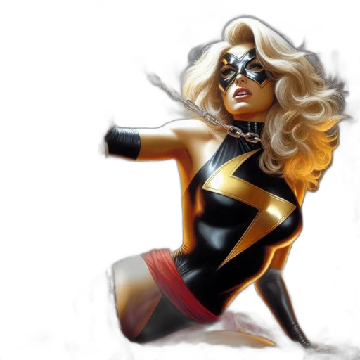 comic book art, concept art, fantasy art, cartoon, golden, female, superhero, yellow transparent PNG cut-out