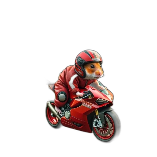 robot, animal, 3d render, concept art, photorealistic, pixel art, hamster, wears transparent PNG cut-out