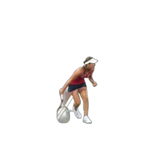 pixel art, 3d render, woman, playing, tennis, court, spectators, watching transparent PNG cut-out
