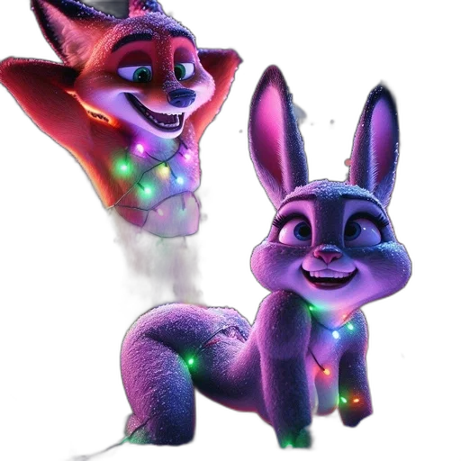 animal, staff, creature, 3d render, concept art, fantasy art, cartoon, neon lights transparent PNG cut-out
