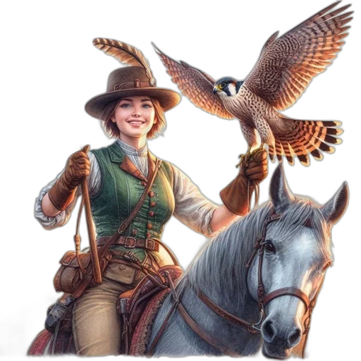 animal, hat, staff, fantasy art, concept art, photorealistic, oil painting, earth tones transparent PNG cut-out