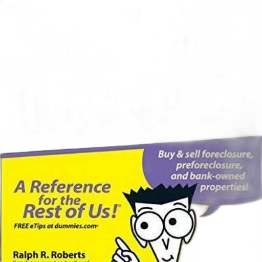 foreclosure, investing, dummies, book, cover, black, yellow, design transparent PNG cut-out
