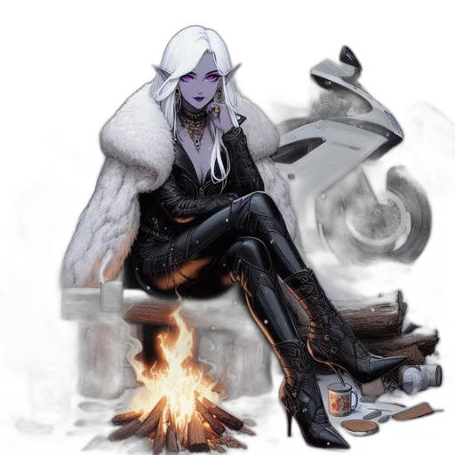 dragon, jacket, concept art, fantasy art, comic book art, cyberpunk, fire, dark transparent PNG cut-out