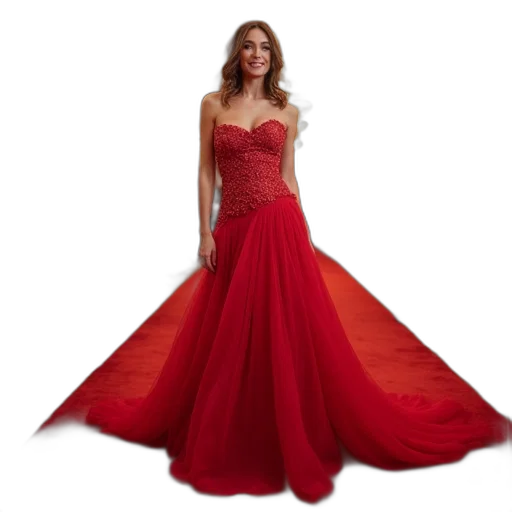 dress, red, person, poses transparent PNG cut-out
