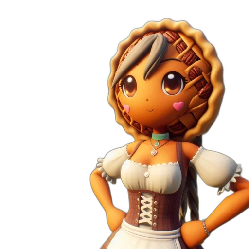 dress, crown, 3d render, concept art, pixel art, anime, animated, character transparent PNG cut-out