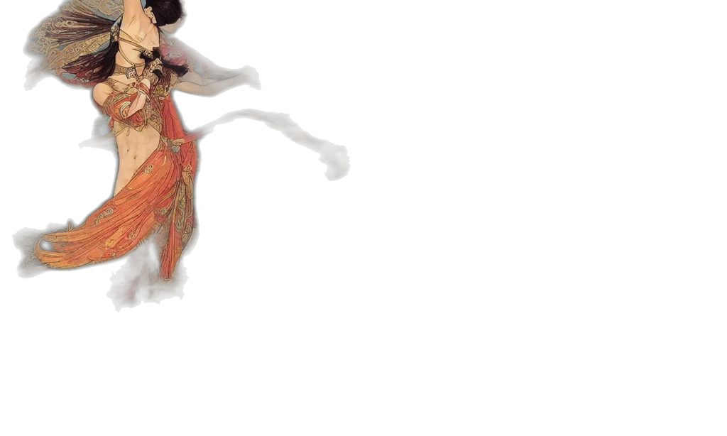 dress, mask, staff, dragon transparent PNG cut-out