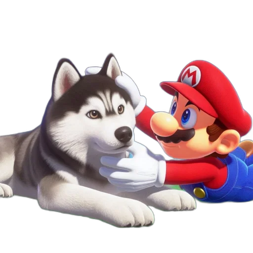 animal, weapon, concept art, pixel art, 3d render, photorealistic, monochrome, mario transparent PNG cut-out