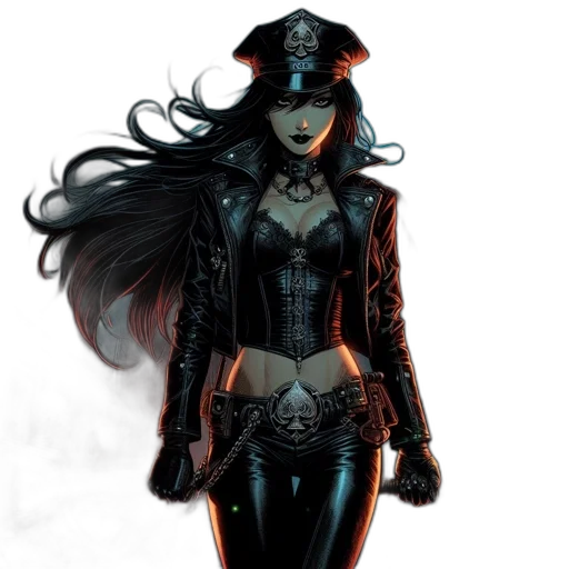 comic book art, concept art, fantasy art, cyberpunk, dark, monochrome, gothic-futuristic, setting transparent PNG cut-out