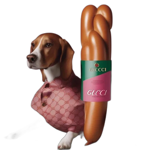 food, animal, dress, creature, photorealistic, concept art, 3d render, beagle transparent PNG cut-out