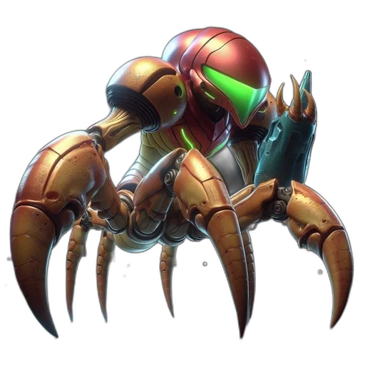 robot, creature, weapon, animal, concept art, 3d render, cyberpunk, pixel art transparent PNG cut-out