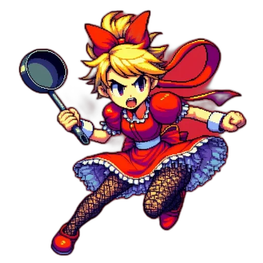 staff, weapon, dress, food, pixel art, concept art, anime, cartoon transparent PNG cut-out